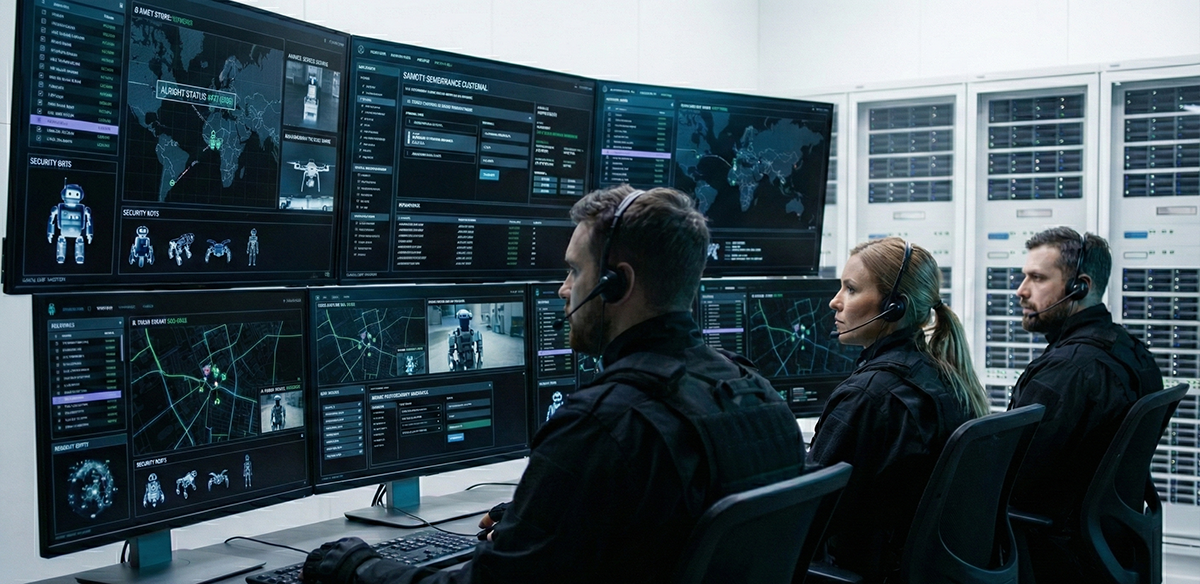 Control room with operators